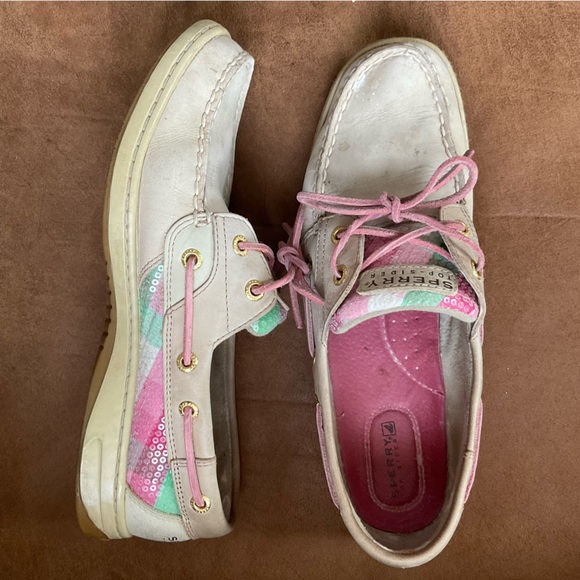 Sequined Sperry Boat Shoes s9 - Picture 1 of 10